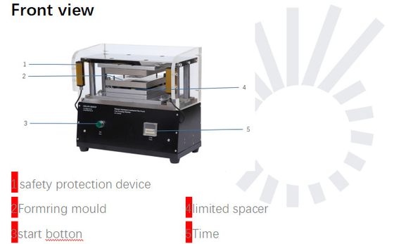 Célula Li Ion Battery Research Aluminum Laminated de escritorio de la bolsa que forma la máquina