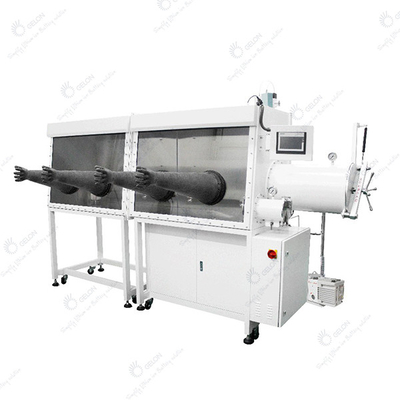 Batería de acero inoxidable de la caja de guantes del aislamiento del doble/cuatro estaciones que hace la máquina
